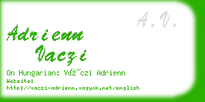 adrienn vaczi business card